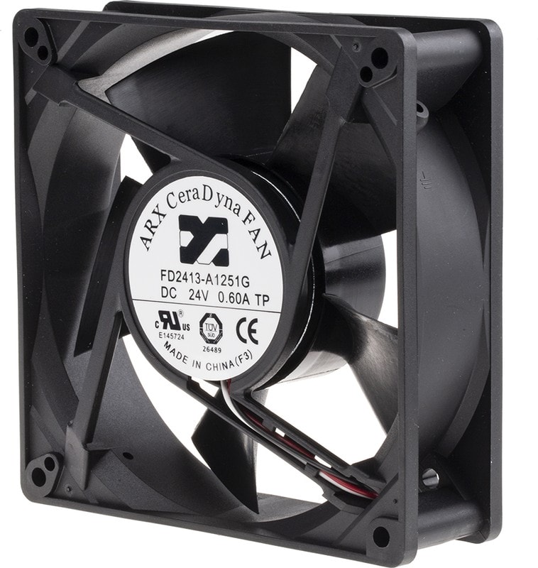 doc021242538 8009482496 FD2413-A1251G2AL, CeraDyna Series Axial Fan, 24 V dc, DC Operation, 333m³/h, 20.4W, 1.7A Max, 127 x 127 x 38mm Hirschmann — изображение 1