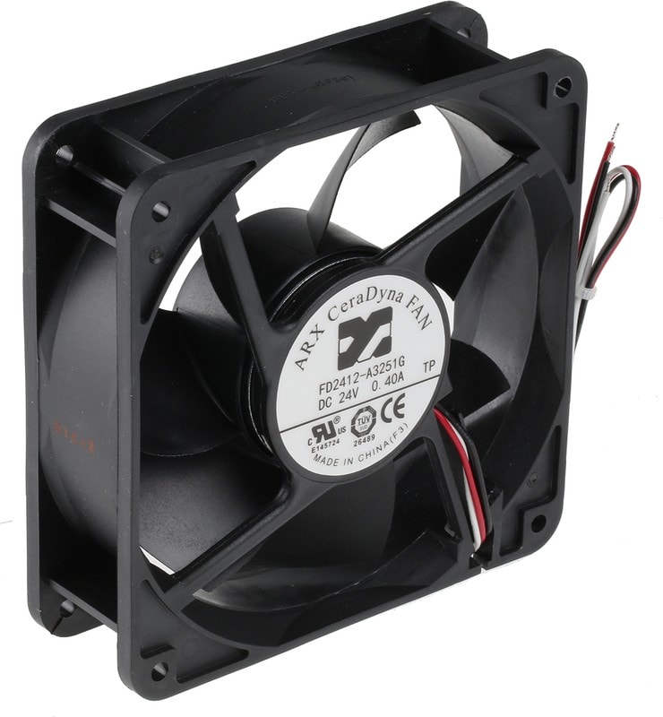 doc021242552 8009482497 FD2412-A3251G2AL, CeraDyna Series Axial Fan, 24 V dc, DC Operation, 227.7m³/h, 7.2W, 300mA Max, 120 x 120 x 38mm Hirschmann — изображение 1