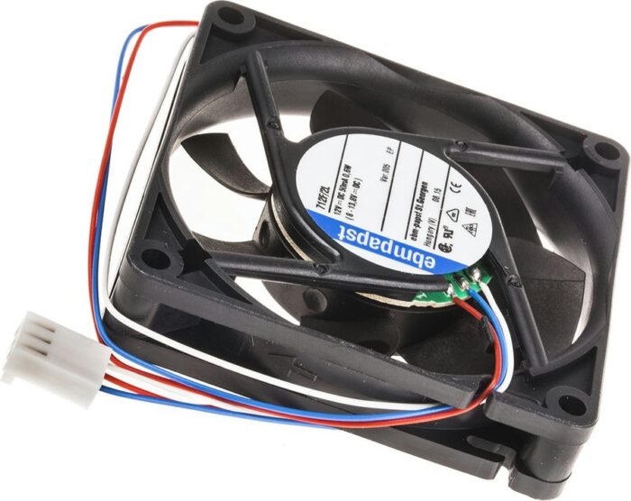 8004985480 712F/2L-005, DC Fans Tubeaxial Fan, 70x70x15mm, 12VDC, 16.5CFM, Speed Signal/Open Collector Output Hirschmann — изображение 2
