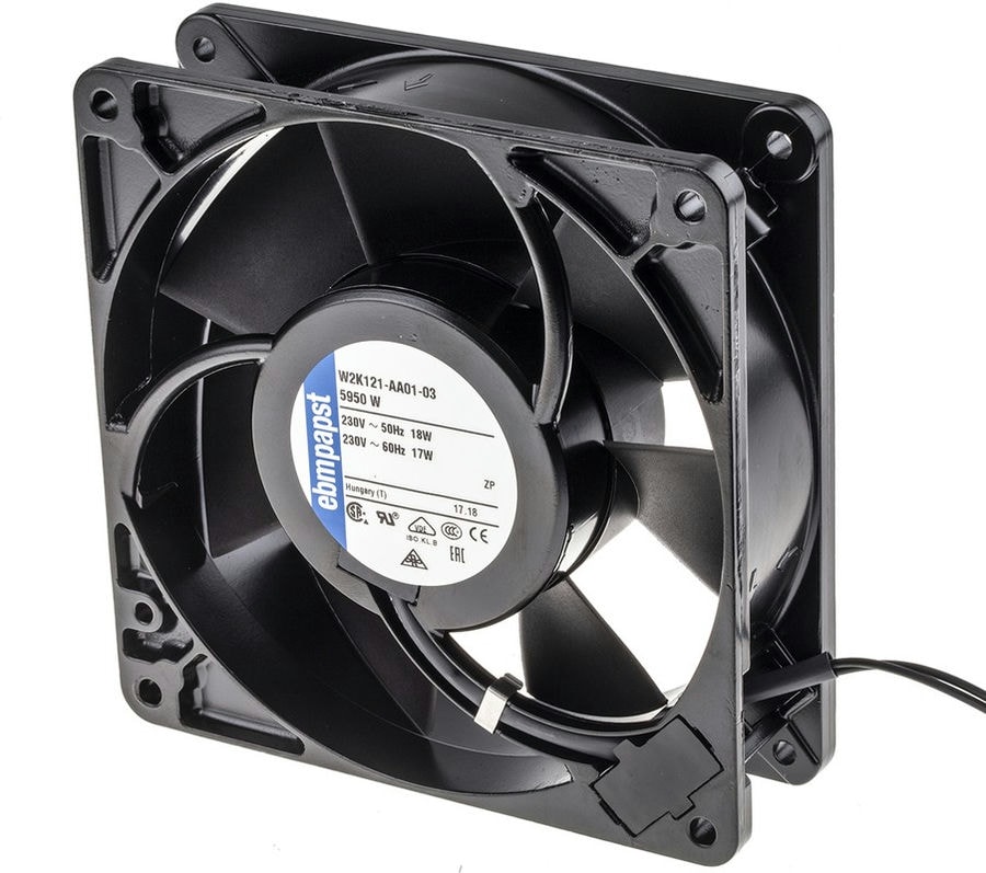 doc021257503 8009483316 5950W, 5900 Series Axial Fan, 230 V ac, AC Operation, 180m³/h, 18W, 78mA Max, 127 x 127 x 38mm Hirschmann — изображение 1