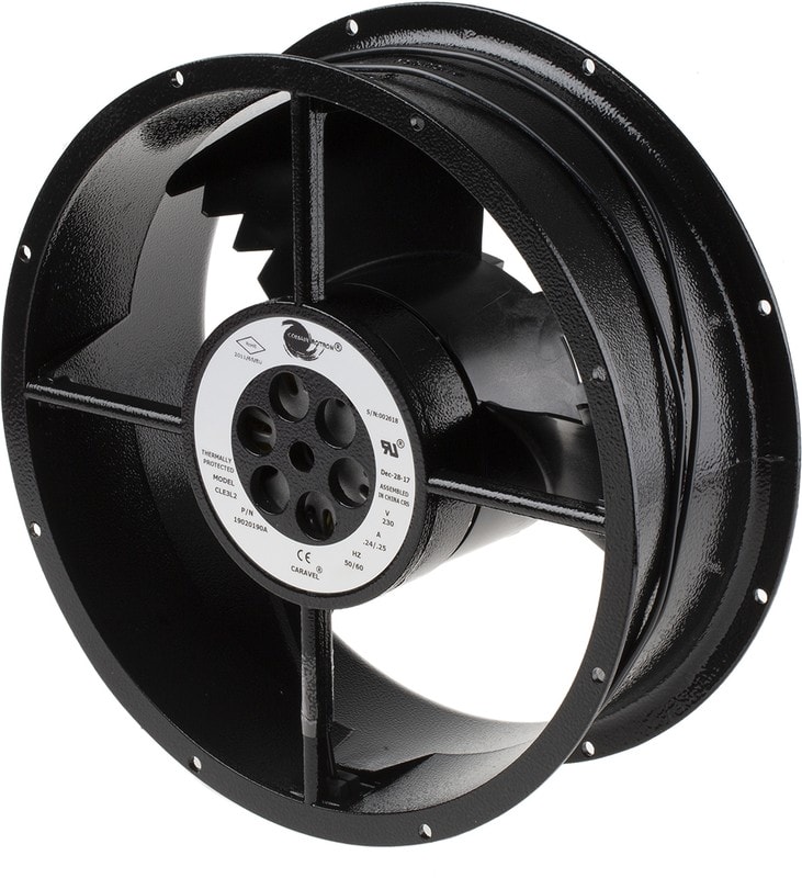 doc021259957 8009483945 CLE3L2 19020190A, Caravel Series Axial Fan, 230 V ac, AC Operation, 935m³/h, 34W, 250mA Max, 254 x 88.9mm Hirschmann — изображение 1