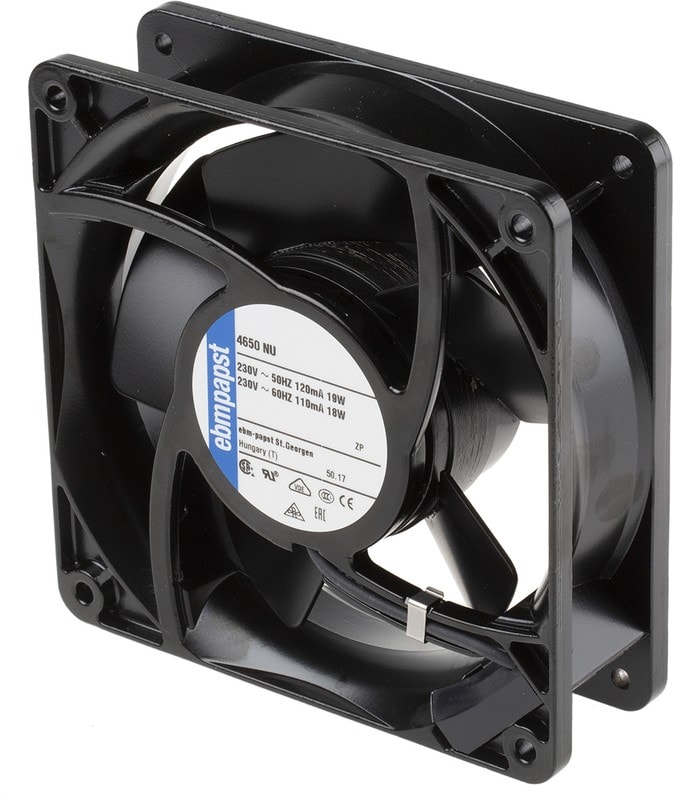 doc021260787 8009484033 4650NU, 4000 N Series Axial Fan, 230 V ac, AC Operation, 160m³/h, 19W, IP54, 119 x 119 x 38mm Hirschmann — изображение 1