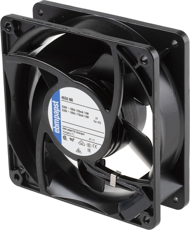 doc021260831 8009484034 4650NR, 4000 N Series Axial Fan, 230 V ac, AC Operation, 160m³/h, 19W, 119 x 119 x 38mm Hirschmann — изображение 1