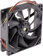 8006978241 9S0912L4011, Fan Tubeaxial 12VDC Square - 92mm L x 92mm H Ball 29.3 CFM (0.820m³/min) 3 Wire Leads Hirschmann — изображение 2