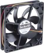 8920349081 9S1212L4011, DC Axial Fan, 12 V, Square, 120 mm, 25 mm, Ball Bearing, 48.1 CFM Hirschmann