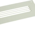 8009693831 2542235, Grey Steel Vent Grille, Parallel Slat, 100 x 210mm Hirschmann
