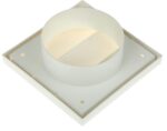8009694553 436575, White Plastic Vent Grille, Parallel Slat, 140 x 140mm Hirschmann — изображение 2
