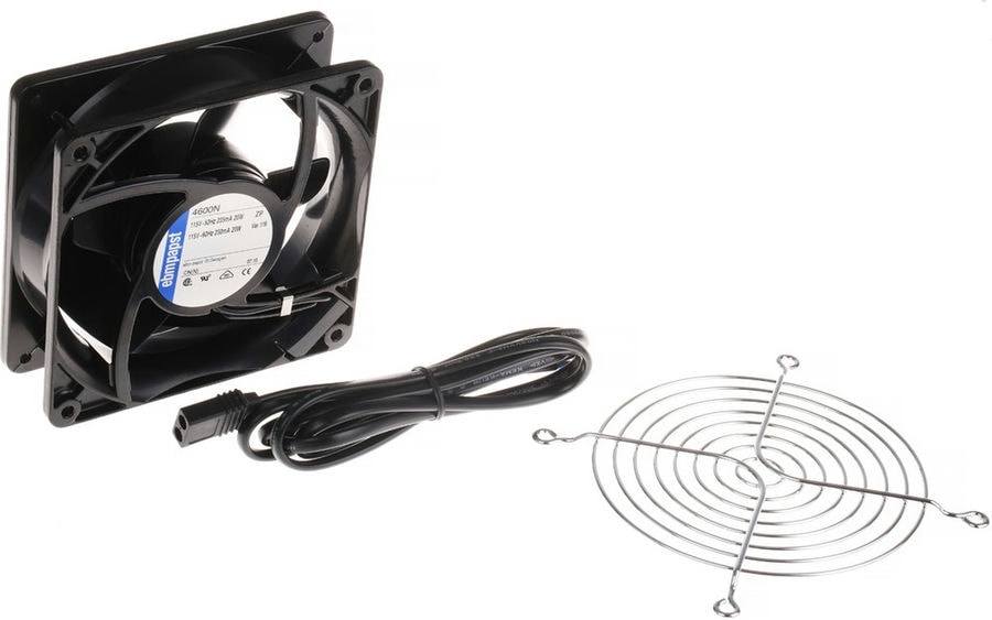 doc021433422 8009695680 4600N-KR0, 4000 N Series Axial Fan Kit, 115 V ac, AC Operation, 180m³/h, 18W, 119 x 119 x 38mm Hirschmann — изображение 1