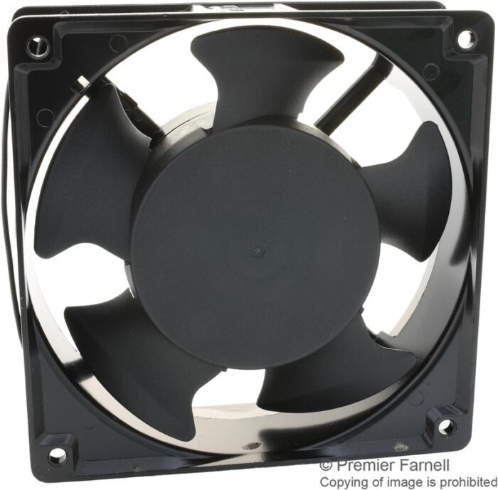 8000181906 MC002104, AC Axial Fan, 220V, Square, 120 mm, 38 mm, Ball Bearing, 92 CFM Hirschmann — изображение 2