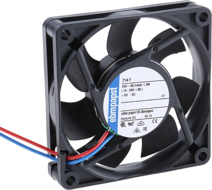 8476516030 714F, DC Axial Fan, 24 V, Square, 70 mm, 15 mm, Sintec Bearing, 25.9 CFM Hirschmann — изображение 4