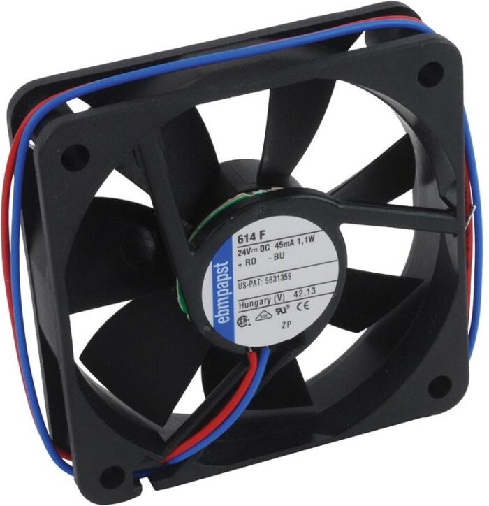 8982008384 614F, DC Axial Fan, 24 V, Square, 60 mm, 15 mm, Sleeve Bearing, 17.1 CFM Hirschmann — изображение 6