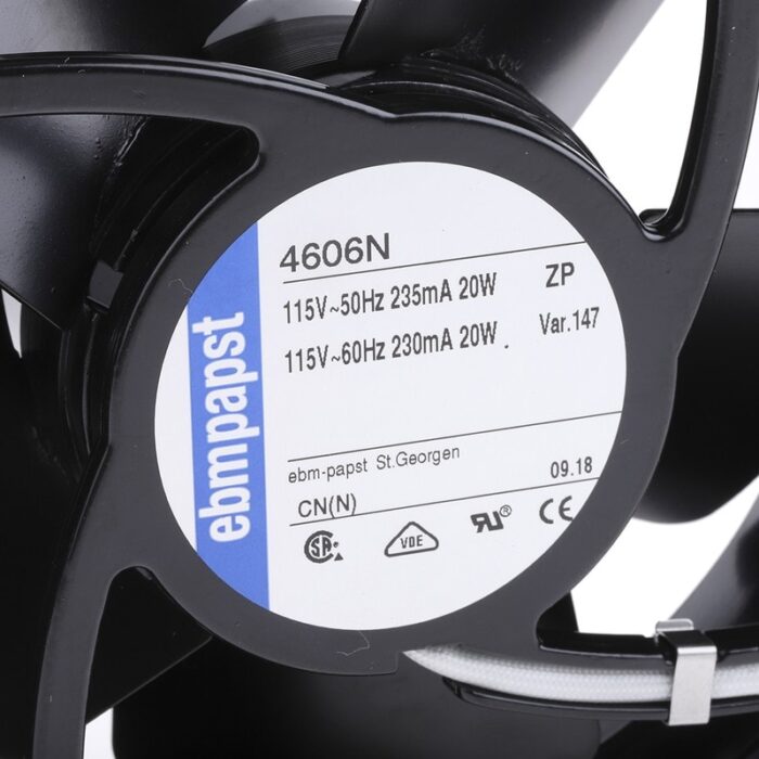 8015506604 Вентилятор Ebmpapst 4606N 115V 50/60Hz 230/210mA 119x38 (120x38) Клемма () Hirschmann — изображение 9