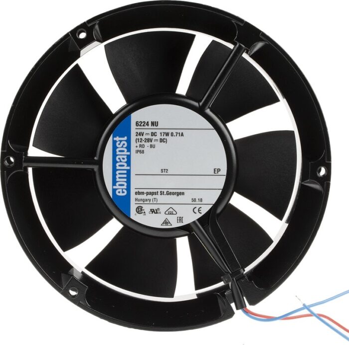 8035598536 Вентилятор Ebmpapst 6224NU DC 24V 17W 0.71A 172X51 круг () Hirschmann — изображение 5