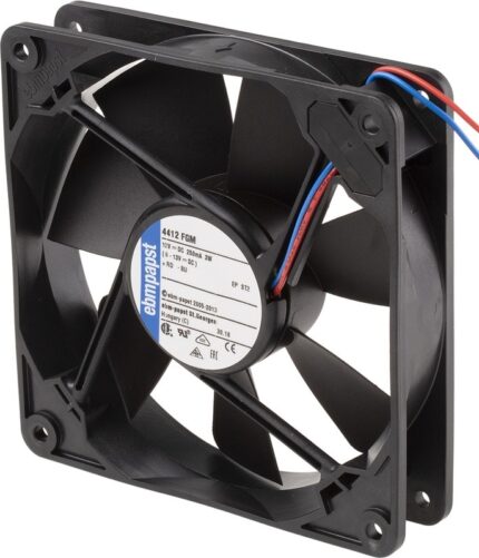 8009482765 4412FGM, 4400 F Series Axial Fan, 12 V dc, DC Operation, 140m³/h, 3.2W, 119 x 119 x 25mm Hirschmann