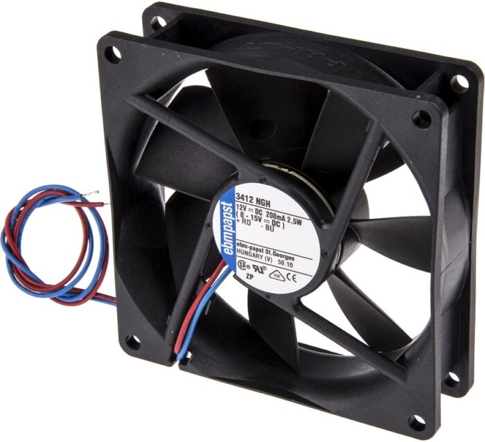 8001489663 3412NGH, DC Fan Axial Sintec-Sleeve Bearing 12V 8V to 15V 55.3CFM 36dB 92 X 92 X 25.4mm High Speed Hirschmann — изображение 5