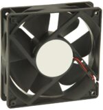 8006100130 OD1232-12MB, Fan Tubeaxial 12VDC Square - 120mm L x 120mm H Ball 107.0 CFM (3.00m³/min) 2 Wire Leads Hirschmann