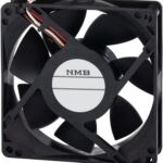 8006955063 09225VE-24L-CU-02, Fan Tubeaxial 24VDC Square - 92mm L x 92mm H Ball 63.5 CFM (1.78m³/min) 4 Wire Leads Hirschmann