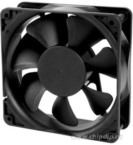 8002937781 EC12038H12S, (120*120*38 12V), Вентилятор 12В, 120х120х38мм, 156.3 м3/час, 41dB, подшипник скольжения, 2600 об/мин Hirschmann