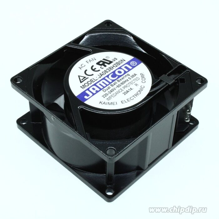 8038792109 Вентилятор Jamicon JA0838H2B0N-T 220-240V AC 50/60Hz 0.08A 80X38 Клемма Hirschmann — изображение 4