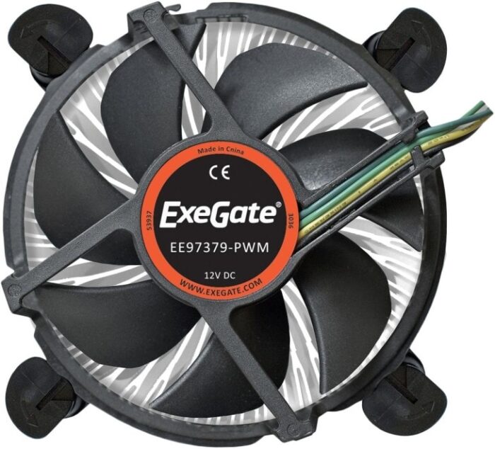 8009611568 EX283279RUS, Кулер ExeGate EE97379-PWM (Al, LGA775/1150/1151/ 1155/1156/1200, TDP 65W, Fan 92mm, PWM 1200-2600RPM, Hydro bearing, 4pin, 11-2 Hirschmann — изображение 9