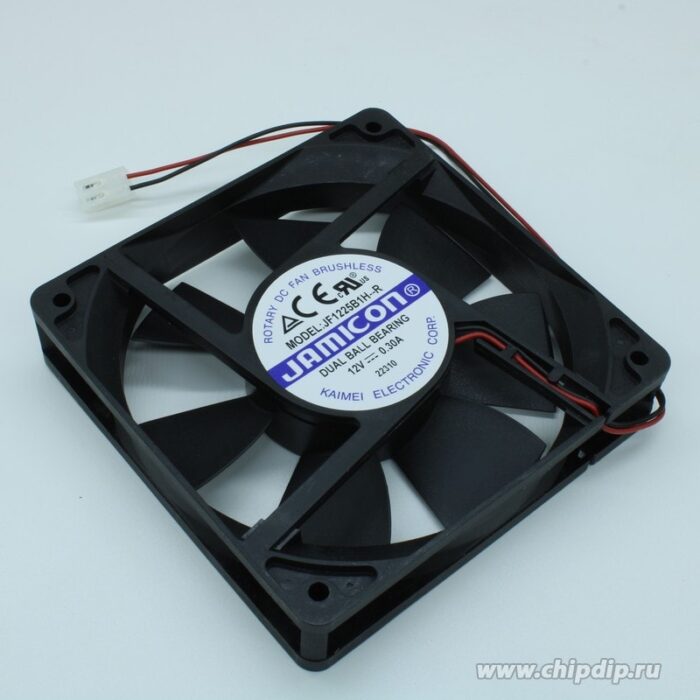 8007682828 Вентилятор Jamicon JF1225B1H-R 120x25 12v 0.3a 2pin Hirschmann — изображение 2