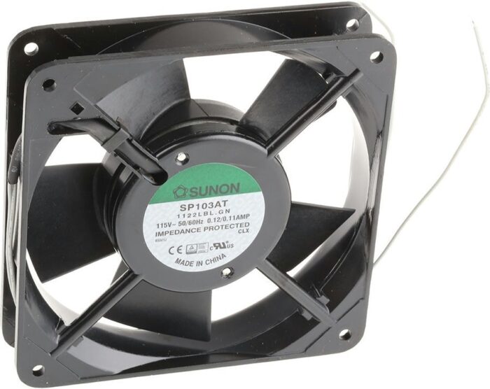 8004788983 SP103AT-1122LBL.GN, AC Fans Axial Fan, 120x120x25mm, 115VAC, 47/54CFM, 0.12/0.13"H2O, Ball, Wire Hirschmann — изображение 2