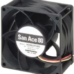 8006207367 9GV0812P1G031, DC Fans DC Axial Fan, 80x80x38mm, 12VDC, Guide Vane, Ribless, Tachometer, PWM Hirschmann