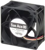 8006207367 9GV0812P1G031, DC Fans DC Axial Fan, 80x80x38mm, 12VDC, Guide Vane, Ribless, Tachometer, PWM Hirschmann