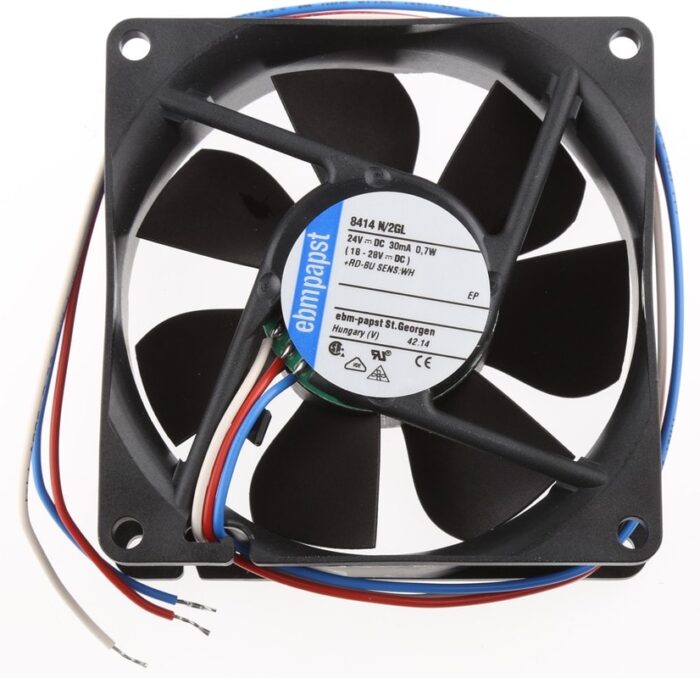 8023297935 8414N/2GL,DC Axial Fan, 24 V, Square, 80 mm, 25 mm, Sleeve Bearing, 19.4 CFM Hirschmann — изображение 7