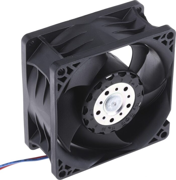 8005778630 8214JN, Fan Tubeaxial 24VDC Square - 80mm L x 80mm H Ball 78.0 CFM (2.18m³/min) 2 Wire Leads Hirschmann — изображение 5