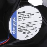 8005778630 8214JN, Fan Tubeaxial 24VDC Square - 80mm L x 80mm H Ball 78.0 CFM (2.18m³/min) 2 Wire Leads Hirschmann — изображение 7