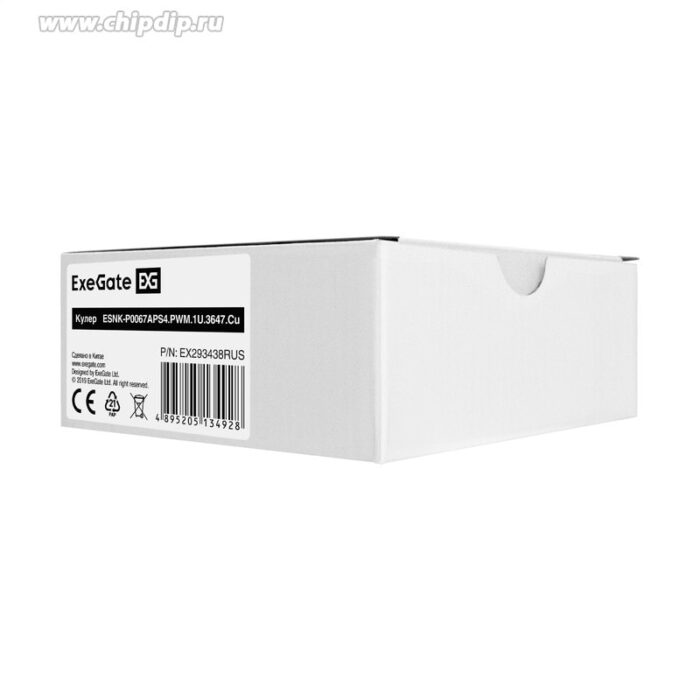8016500943 EX293438RUS, Кулер ExeGate ESNK-P0067APS4. PWM.1U.3647.Cu (радиальный (улитка), медный, 1U, LGA3647, Narrow, TDP 165W, Fan 80mm, PWM, 1500-6 Hirschmann — изображение 7