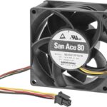 8016680117 9GV0848P1G19, Axial Fan, 48 V dc, DC Operation, 138cfm, 40.32W, 840mA Max, 80 x 80 x 38mm Hirschmann