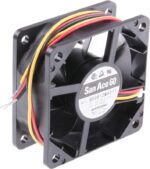 8005415544 9S0612M4011, DC Fans DC Axial Fan, 60x60x25mm, 12VDC, Silent Series, Ribless, Tachometer Hirschmann