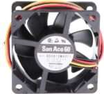 8005415544 9S0612M4011, DC Fans DC Axial Fan, 60x60x25mm, 12VDC, Silent Series, Ribless, Tachometer Hirschmann — изображение 3