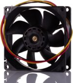 8010470470 9S0812L4011, San Ace 9S Series Axial Fan, 12 V dc, DC Operation, 39.6m³/h, 600mW, 50mA Max, 80 x 80 x 25mm Hirschmann — изображение 2