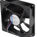 8005736628 3412N, Fan Tubeaxial 12VDC Square - 92mm L x 92mm H Ball 49.4 CFM (1.38m³/min) 2 Wire Leads Hirschmann