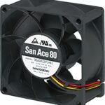 8007313142 9GA0812P1H611, DC Fans Axial Fan, 80x80x38mm, 12VDC, Low Power, Ribless, Tach/PWM Closed Loop Hirschmann