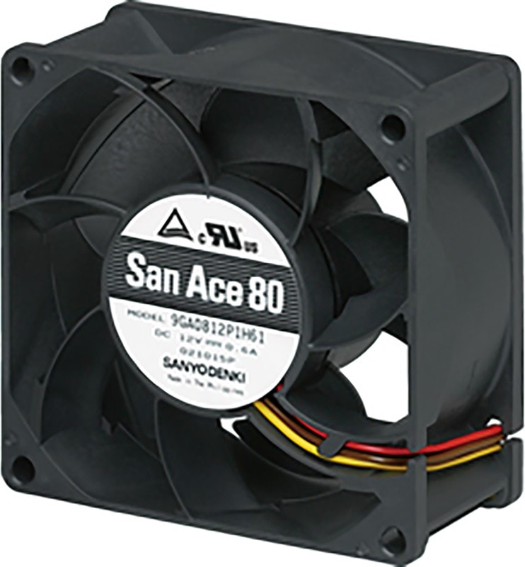 doc024114825 8007313142 9GA0812P1H611, DC Fans Axial Fan, 80x80x38mm, 12VDC, Low Power, Ribless, Tach/PWM Closed Loop Hirschmann — изображение 1
