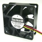 8006973624 9S0612H401, Fan Tubeaxial 12VDC Square - 60mm L x 60mm H Ball 20.5 CFM (0.574m³/min) 3 Wire Leads Hirschmann