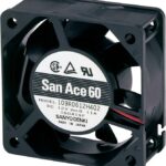 8002714911 109P0624S702, 109P Series Axial Fan, 24 V dc, DC Operation, 28.7m³/h, 1.92W, 80mA Max, 60 x 60 x 15mm Hirschmann
