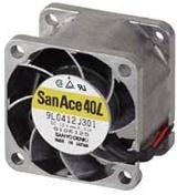 8005992375 9L0412M301, Fan Tubeaxial 12VDC Square - 40mm L x 40mm H Ball 5.7 CFM (0.160m³/min) 3 Wire Leads Hirschmann