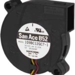 8006507663 109BC24GC7-1, Blowers & Centrifugal Fans DC Blower, 52x15mm, 24VDC, Tachometer Hirschmann