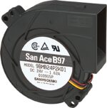 8007506153 9BMB24P2K01, Blowers & Centrifugal Fans DC Blower, 97x33mm, 24VDC, High Performance, Tachometer, PWM Hirschmann — изображение 3