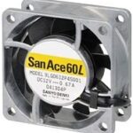 8008658371 9LG0624P4S001, Fan Tubeaxial 24VDC Square - 60mm L x 60mm H Ball 49.4 CFM (1.38m³/min) 4 Wire Leads Hirschmann