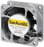 8008658371 9LG0624P4S001, Fan Tubeaxial 24VDC Square - 60mm L x 60mm H Ball 49.4 CFM (1.38m³/min) 4 Wire Leads Hirschmann