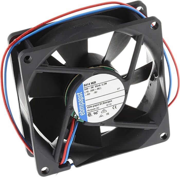 8009101412 8414NGR, 8400 N Series Axial Fan, 24 V dc, DC Operation, 69m³/h, 2W, 83mA Max, 80 x 80 x 25mm Hirschmann — изображение 2