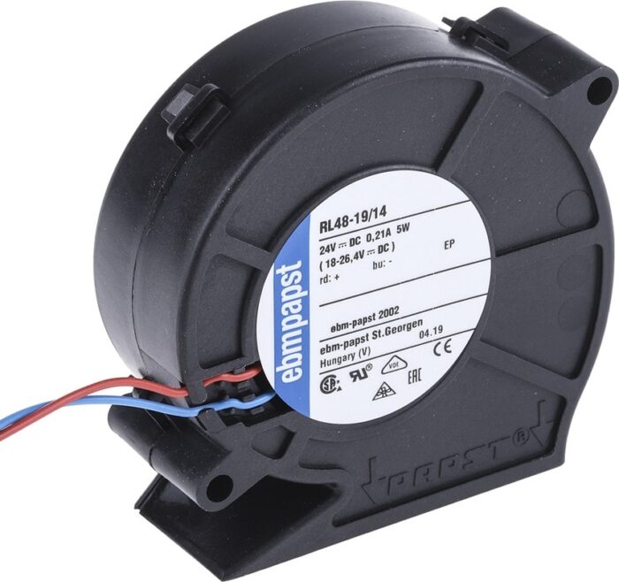 8035597956 Вентилятор Ebmpapst RL 48-19/14 радиальный DC 24V 0.21A 5W 2pin улитка Hirschmann — изображение 3