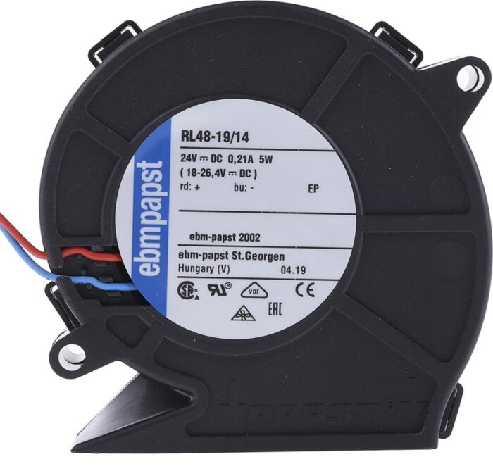 8035597956 Вентилятор Ebmpapst RL 48-19/14 радиальный DC 24V 0.21A 5W 2pin улитка Hirschmann — изображение 5