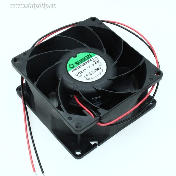 8002759025 PMD2408PMB1-A (2).GN, Вентилятор осевой, 24В DC, 80x80x38мм, подшипник качения, 143куб.м/ч, 55дБА Hirschmann — изображение 4